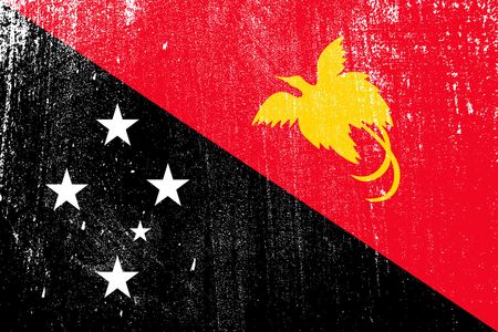 grunge styled flag of Papua New Guinea . Template for your design . Template for your designのイラスト素材