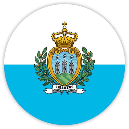 Simple round flag of San Marino . Template for your design . Template for your designのイラスト素材
