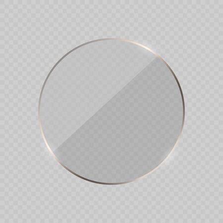 Glare glass frame on transparent background . Template for your designのイラスト素材