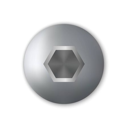 realistic attached screws or bolt isolated vector illustrationのイラスト素材