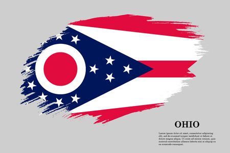 Brush stroke styled flag of  . Template for your designのイラスト素材