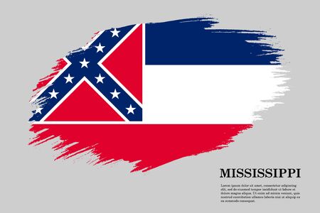 Brush stroke styled flag of  . Template for your designのイラスト素材