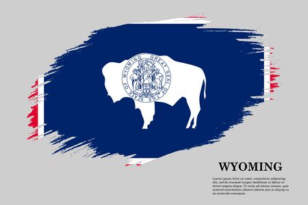 Brush stroke styled flag of  . Template for your designのイラスト素材
