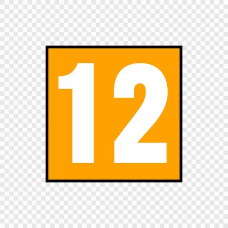 Video game content rating symbol. Suitable for ages 12 and overのイラスト素材