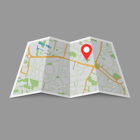 Abstract location City Map, Paper map templateのイラスト素材