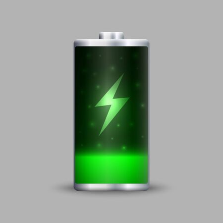 Full energy battery charge. Accumulator Load designのイラスト素材