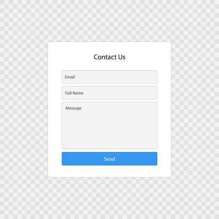 Contact form page template isolated . Template for your designのイラスト素材