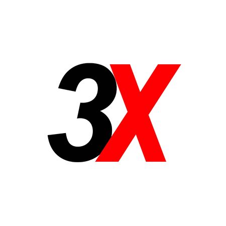 3x sign icon. faster symbol . Template for your designのイラスト素材