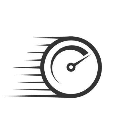 Fast vector icon with speed meter . Template for your designのイラスト素材