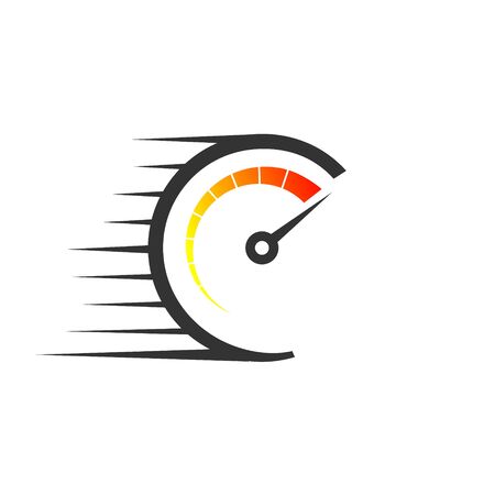 Fast vector icon with speed meter . Template for your designのイラスト素材