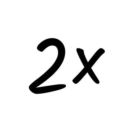 2x sign icon. faster symbol . Template for your designのイラスト素材