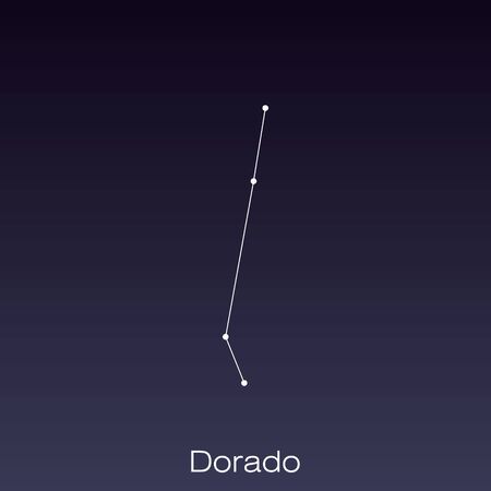Dorado constellation as it can be seen by the naked eye.のイラスト素材