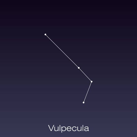 Vulpecula constellation as it can be seen by the naked eye.のイラスト素材
