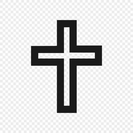 Latin cross - symbol of Christianity. Vector illustrationのイラスト素材