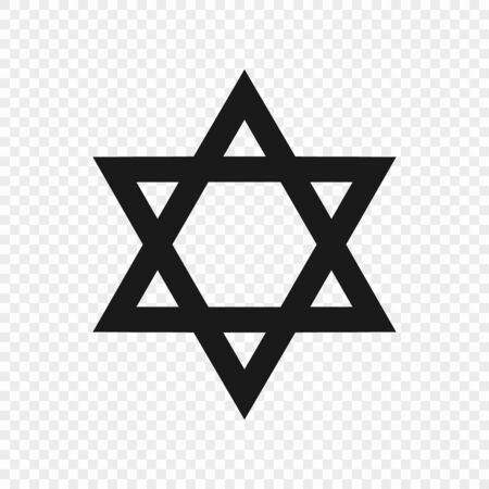 Star of David - symbol of judaism. Vector illustrationのイラスト素材