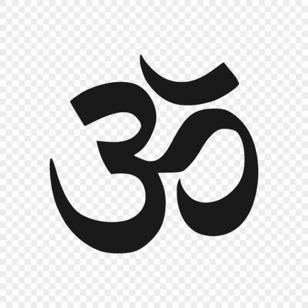 Om Aum sign - symbol of Hinduism. Vector illustrationのイラスト素材