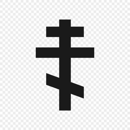 orthodox cross, Symbol of Christianity.  Vector illustrationのイラスト素材