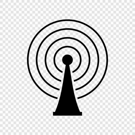 Communication satellite antenna simple vector icon . Template for your designのイラスト素材