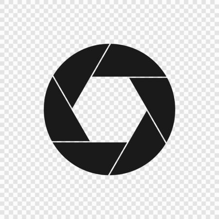 Shutter camera Icon isolated on white backgroundのイラスト素材