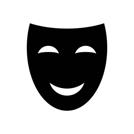 Happy theater mask vector icon . Template for your designのイラスト素材