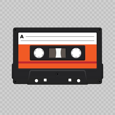 Realistic retro audio cassette tape . Template for your designのイラスト素材