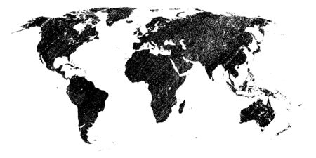 map of the world in grunge style.のイラスト素材