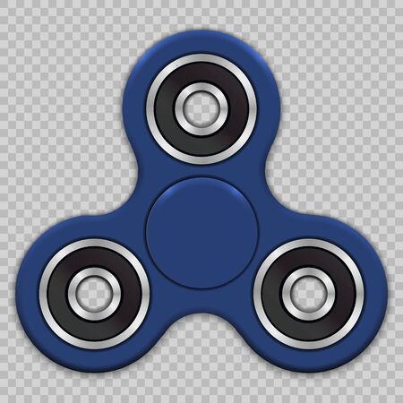 Hand spinner fidget vector illustration. Relaxation hand spinner red deviceのイラスト素材