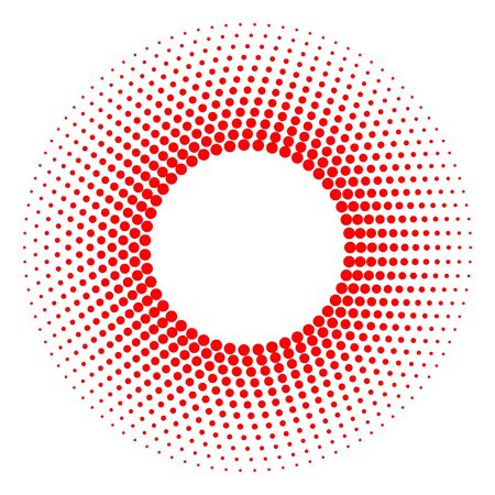 abstract circle halftone dots frame . Template for your designのイラスト素材