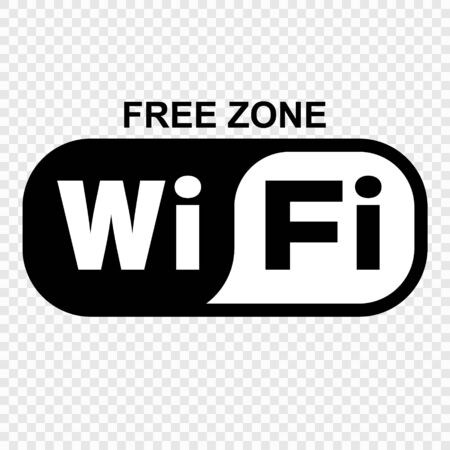 Free Wi Fi Sign. Vector illustration . Template for your designのイラスト素材