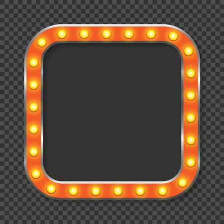 Vector modern retro light billboard background with place for your textのイラスト素材