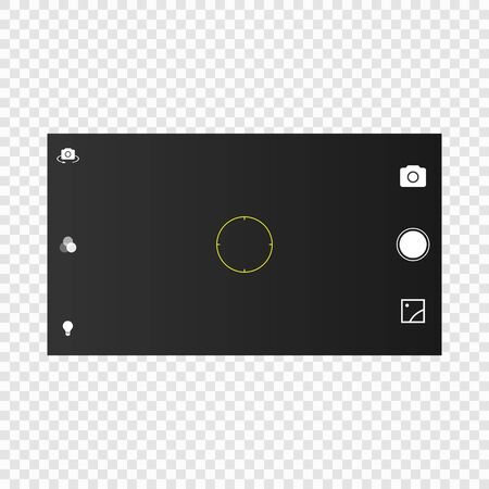 Camera screen of mobile cellphone interfaceのイラスト素材