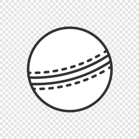 Cricket ball icon icolated on transparent background, vector illustrationのイラスト素材