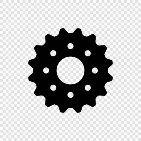 Gear vector icon. Cog wheel sign isolatedのイラスト素材
