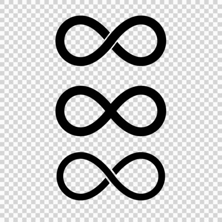 Infinity loop icon isolated on transparent backgroundのイラスト素材