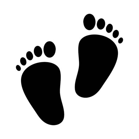Human footprint icon. Vector illustration.のイラスト素材