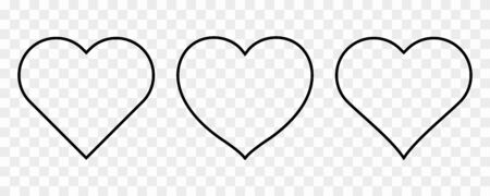 heart icons set. vector illustrationのイラスト素材