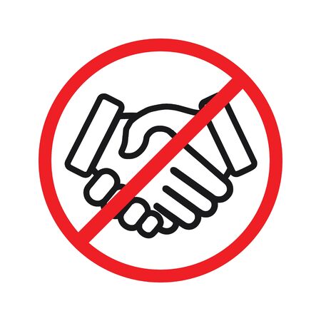 No handshake vector icon. Stop contactのイラスト素材