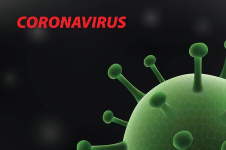 3d realistic Coronavirus. Virus backgroundのイラスト素材