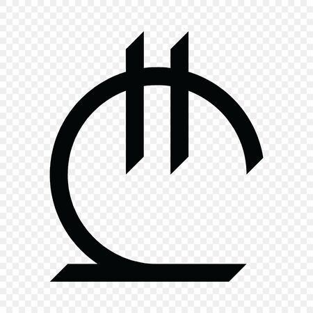 Georgian lari sign . Currency symbol iconのイラスト素材