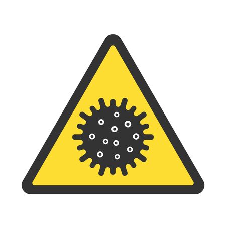 Coronavirus caution sign. Virus alertのイラスト素材