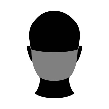 Medical mask on face icon. Stop virus signのイラスト素材