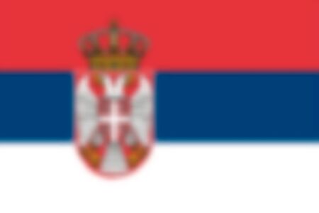 Blurred background with flag Serbia. Vector illustrationのイラスト素材