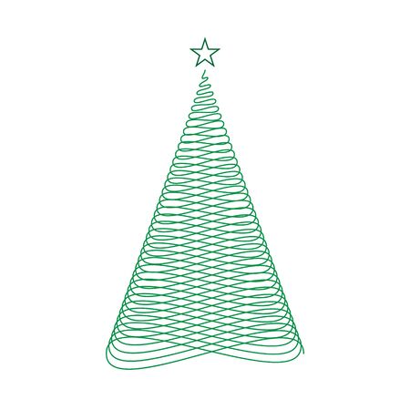 Hand drawn Christmas treeのイラスト素材