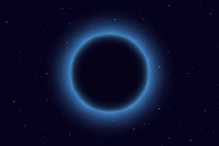 Space glow light background with total solar eclipseのイラスト素材