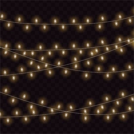 Christmas glowing lights. Garland decoration