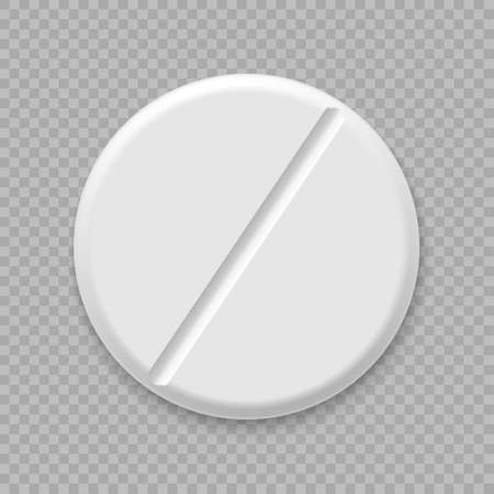3d Realistic White Medical Pill Template for your designのイラスト素材
