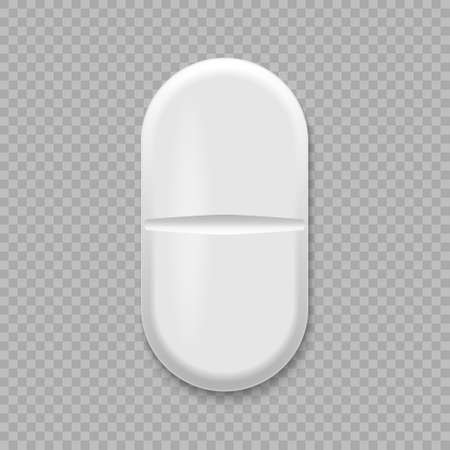 3d Realistic White Medical Pill Template for your designのイラスト素材