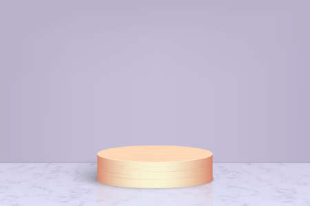 3d minimal scene with podium, Cosmetic product presentation vector backgroundのイラスト素材