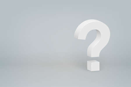 3d question mark symbol on scene background, vector illustration