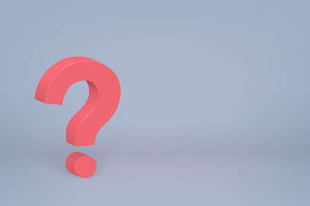 3d question mark symbol on scene background, vector illustration